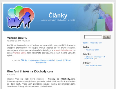 Screenshot stránky clanky.iobchody.com